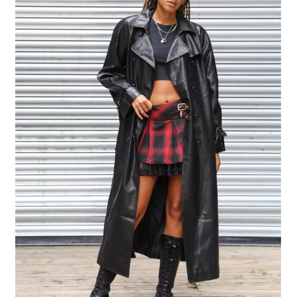 Urban Outfitters Faux Leather Trench Coat